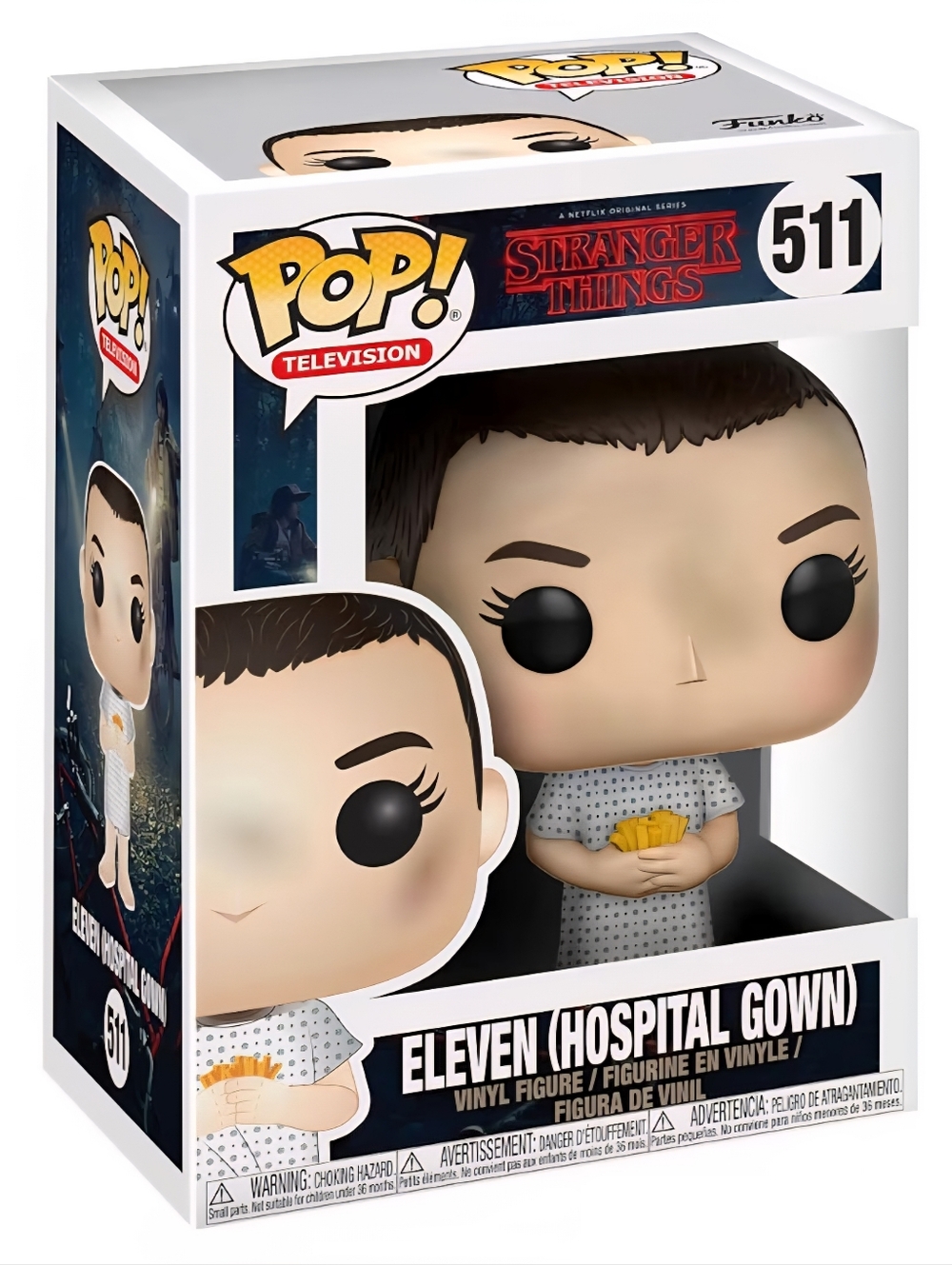 Funko Pop! Stranger Things Eleven (Hospital Gown) #511 - White/Beige